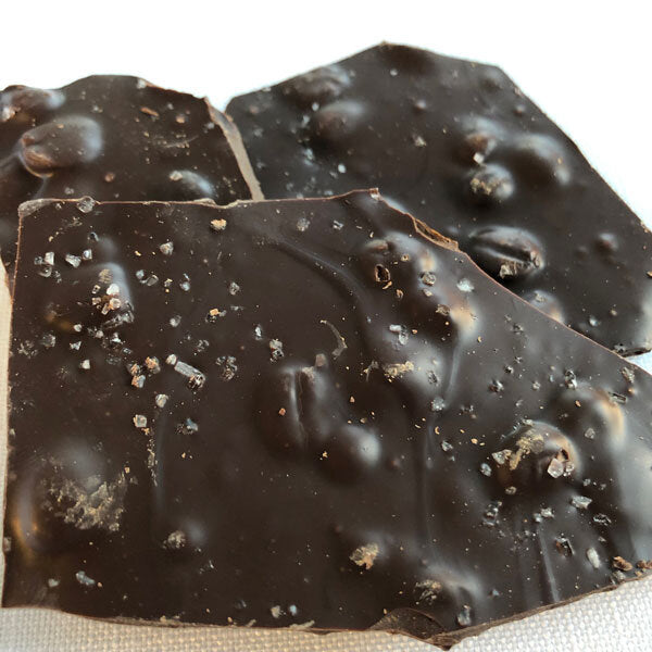 Dark Chocolate Sea Salt Espresso Bark – Truffle Hill Chocolates